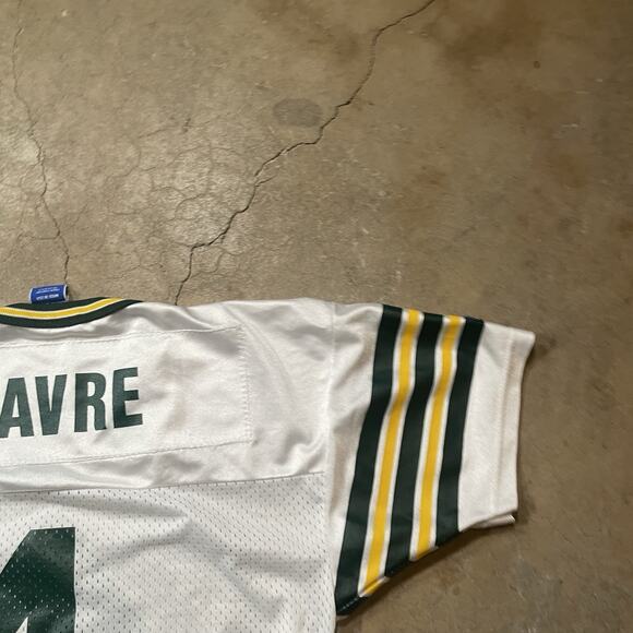 Vintage Champion Brett Favre Jersey Youth L NFL 90s Green Bay Packers USA - Picture 2 of 7